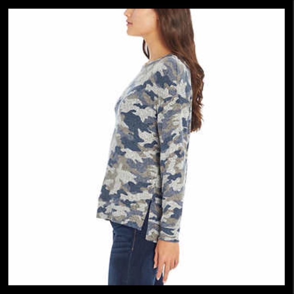 THREE DOTS Cozy Crewneck Tunic 
Camouflage - Picture 7 of 10